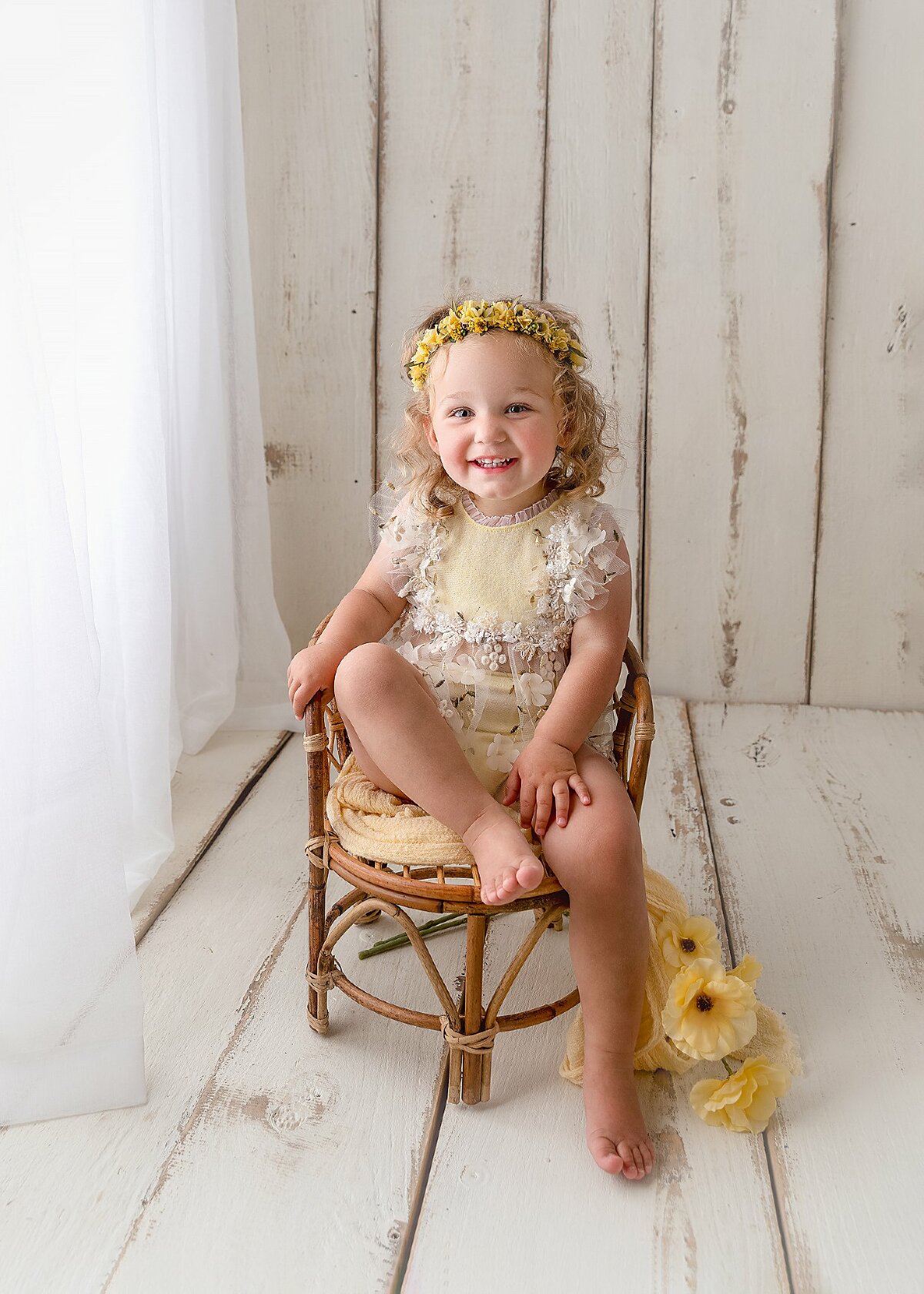 Baby girl sitter/milestone photo shoot in studio Hereford, Herefordshire