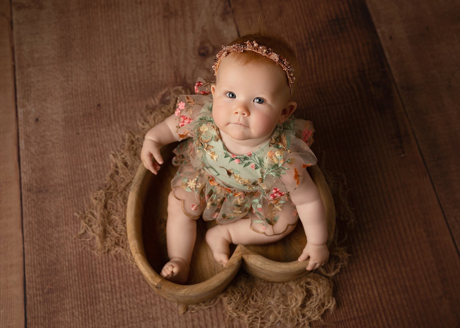 Baby girl sitter photo shoot in studio Hereford, Herefordshire